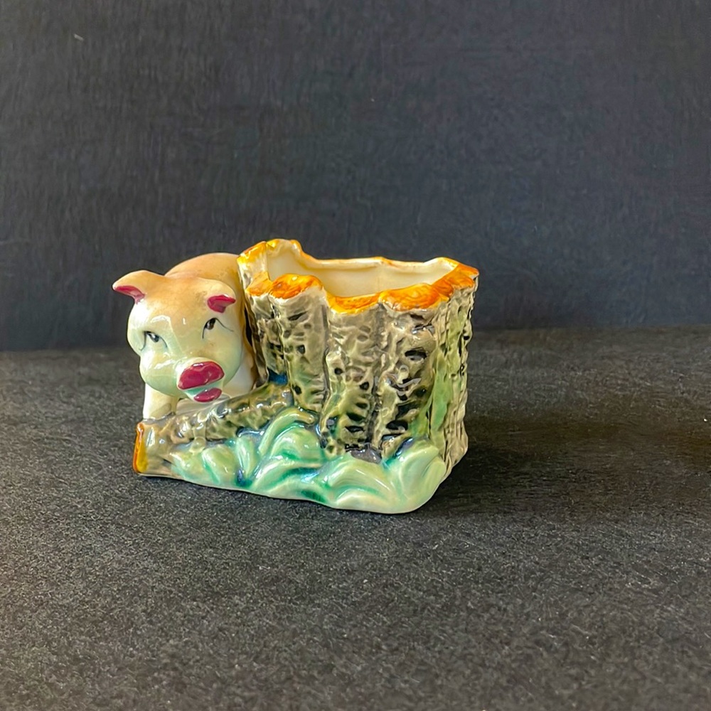 MCM Vintage Pig Planter Little Piggy Vase Lipstick Pig Succulent